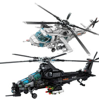 Thumbnail for Building Blocks Tech Z10 SWAT Armed Police Helicopter Bricks Toy - 7