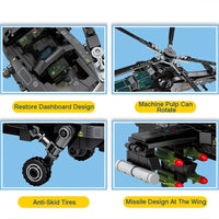 Thumbnail for Building Blocks Tech Z10 SWAT Armed Police Helicopter Bricks Toy - 8