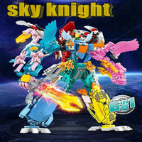 Thumbnail for Building Blocks Transformation Flying Birds Robot Sky Knight Bricks Toys - 2