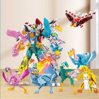 Thumbnail for Building Blocks Transformation Flying Birds Robot Sky Knight Bricks Toys Construction Set Toys - 5