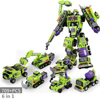 Thumbnail for Building Blocks Transformers Mecha Robot Engineering Vehicle Bricks Toy - 2