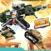 Thumbnail for Building Blocks Transformers Mechanical Robot Tank Fighter Bricks Toy - 2