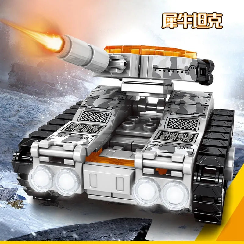 Building Blocks Transformers Mechanical Robot Tank Fighter Bricks Toy - 7