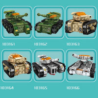 Thumbnail for Building Blocks Transformers Mechanical Robot Tank Fighter Bricks Toy - 3