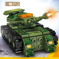 Thumbnail for Building Blocks Transformers Mechanical Robot Tank Fighter Bricks Toy - 4