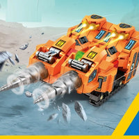 Thumbnail for Building Blocks Transforming Flaming War Mecha Robot Bricks Toys - 8