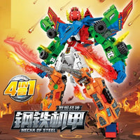 Thumbnail for Building Blocks Transforming Flaming War Mecha Robot Bricks Toys Construction Set Toys - 2
