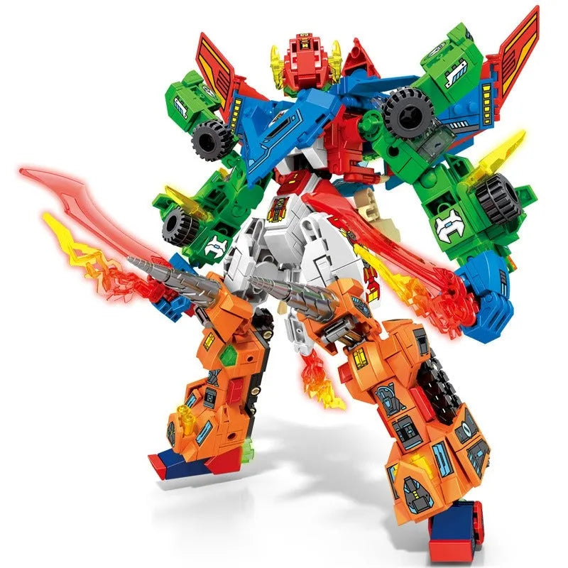 Building Blocks Transforming Flaming War Mecha Robot Bricks Toys - 6