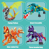 Thumbnail for Building Blocks Transforming Mecha Animal Robot Warrior Bricks Toys - 6