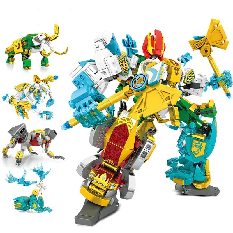 Building Blocks Transforming Mecha Robot Therion Totems Bricks Toy - 1