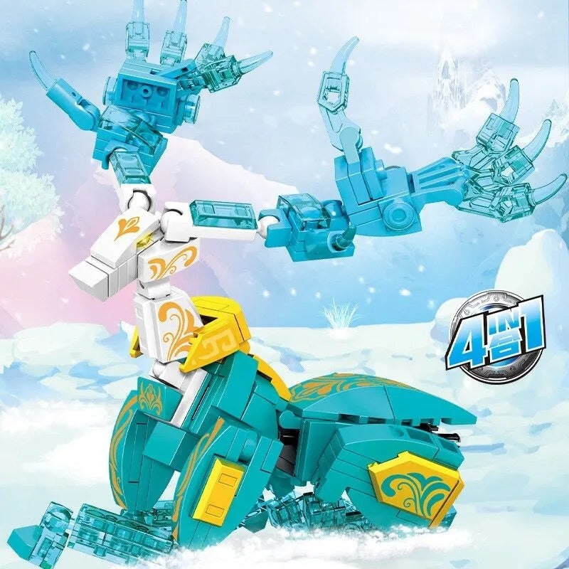Building Blocks Transforming Mecha Robot Therion Totems Bricks Toy - 8