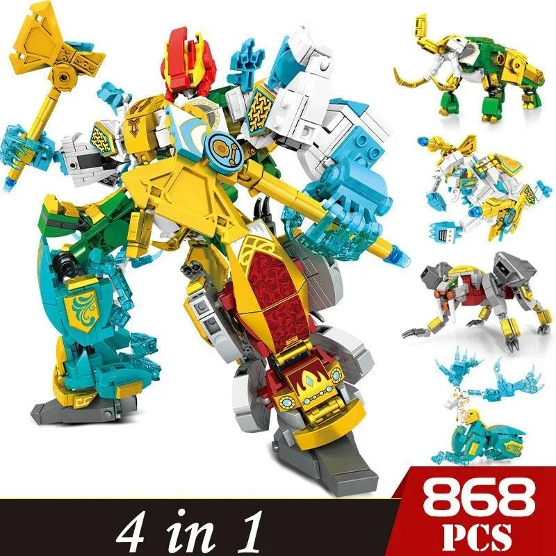 Building Blocks Transforming Mecha Robot Therion Totems Bricks Toy - 2