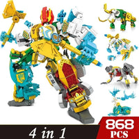 Thumbnail for Building Blocks Transforming Mecha Robot Therion Totems Bricks Toy - 2