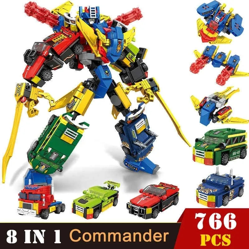 Building Blocks Transforming Super Commander Car Robot Bricks Kids Toys - 2