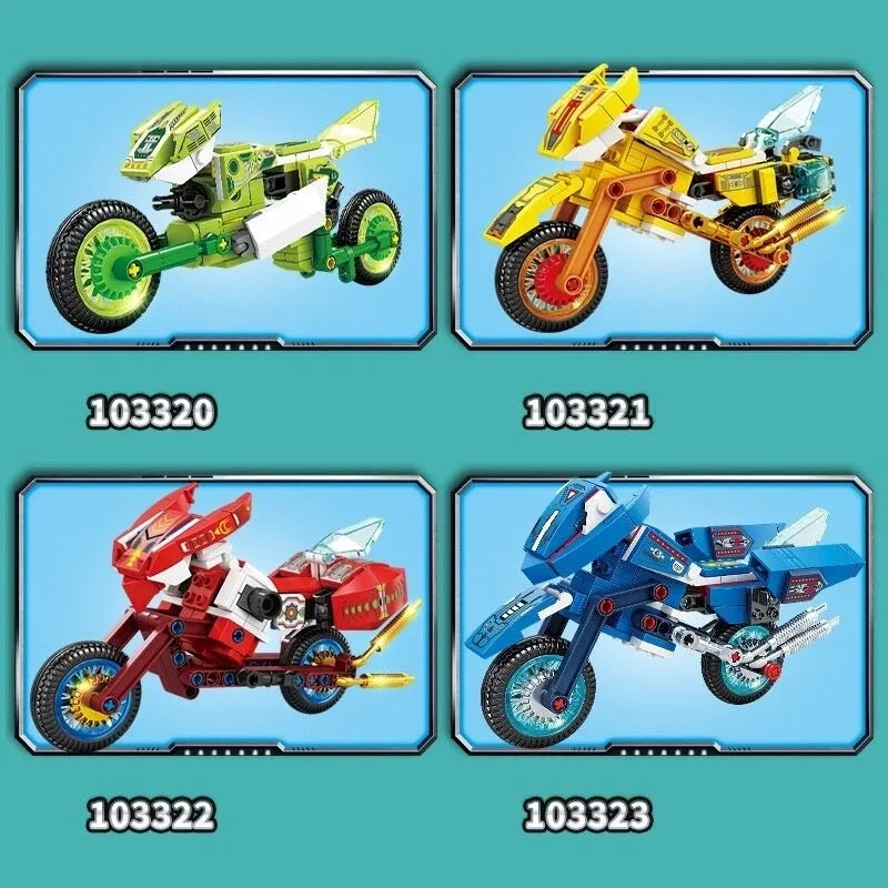 Building Blocks Transforming Super Morphing Motorcycle Robot Bricks Toy - 4