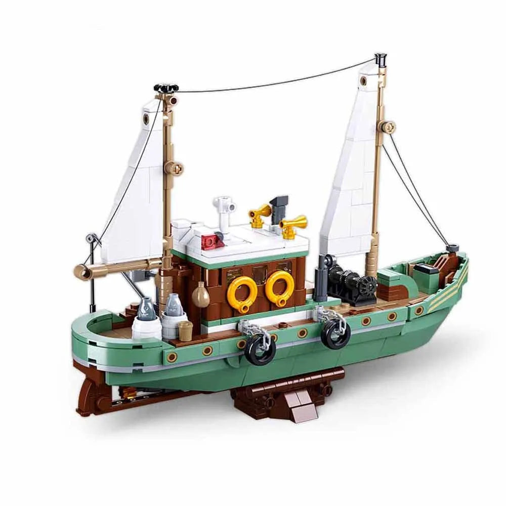 Building Blocks Creator Expert Fisherman Fishing Boat Bricks Toys - 3