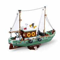 Thumbnail for Building Blocks Creator Expert Fisherman Fishing Boat Bricks Toys - 3