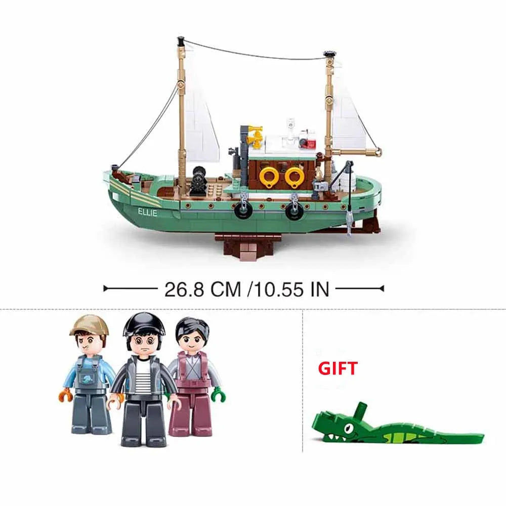 Building Blocks Creator Expert Fisherman Fishing Boat Bricks Toys - 2