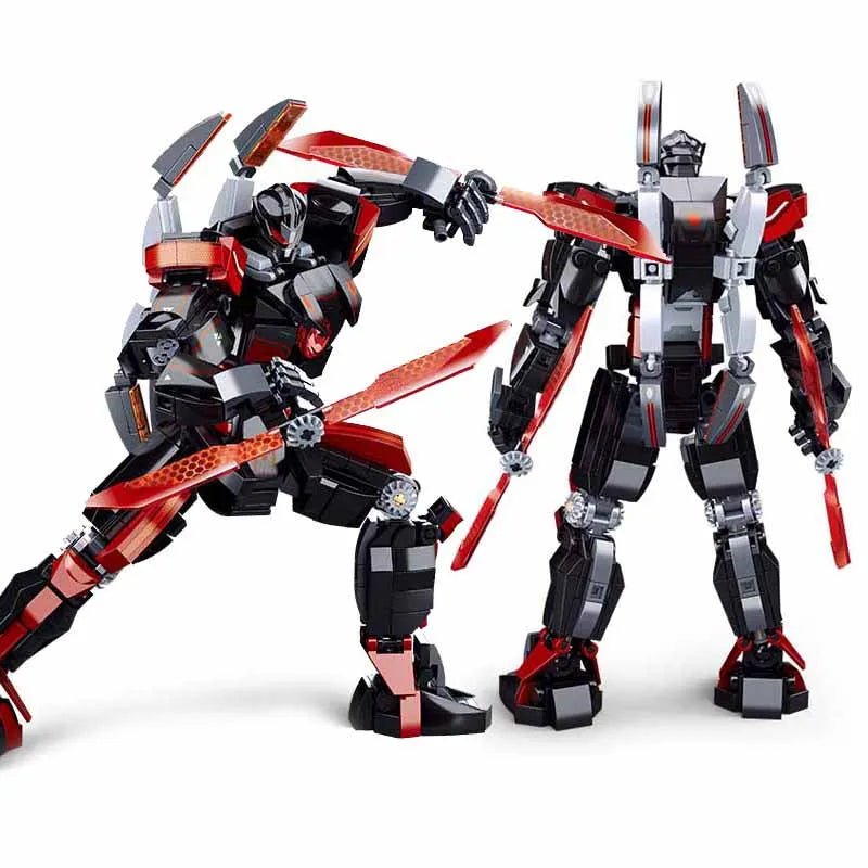 Building Blocks Dark Wanderer Transformed Mech Robot Warrior Bricks Toy - 4