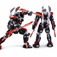 Thumbnail for Building Blocks Dark Wanderer Transformed Mech Robot Warrior Bricks Toy - 4