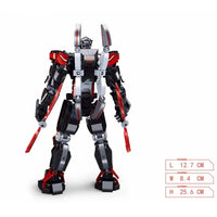 Thumbnail for Building Blocks Dark Wanderer Transformed Mech Robot Warrior Bricks Toy - 8