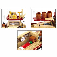 Thumbnail for Building Blocks Fisherman Great Shark Fishing Boat Bricks Toy Construction Set Toys - 4