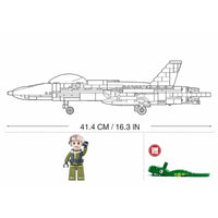 Thumbnail for Building Blocks Military Aircraft MOC F18 Fighter Jet Bricks Toy - 5