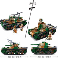 Thumbnail for Building Blocks Military China Type 97 Medium Tank Bricks Toy - 2