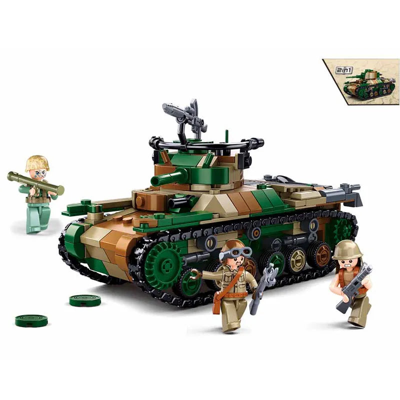 Building Blocks Military China Type 97 Medium Tank Bricks Toy - 1