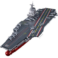 Thumbnail for Building Blocks Military Fujian Navy 003 Aircraft Carrier Bricks Toy - 1