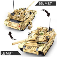 Thumbnail for Building Blocks Military MOC 99A MBT Main Battle Tank Kids Bricks Toys - 2