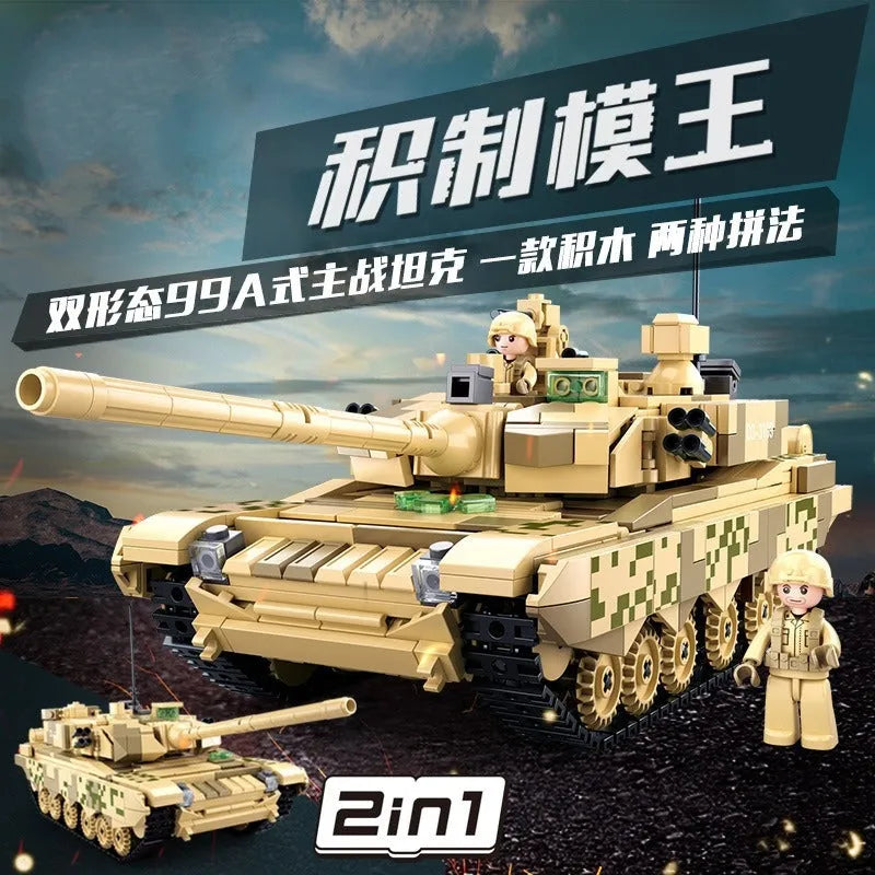 Building Blocks Military MOC 99A MBT Main Battle Tank Kids Bricks Toys - 6