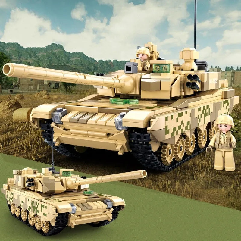 Building Blocks Military MOC 99A MBT Main Battle Tank Kids Bricks Toys - 3