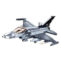 Thumbnail for Building Blocks Military MOC F-16C Falcon Fighter Jet Aircraft Bricks Toys - 1
