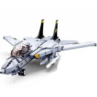 Thumbnail for Building Blocks Military MOC F14D US Army Fighter Jet Aircraft Bricks Toys Construction Set Toys - 1
