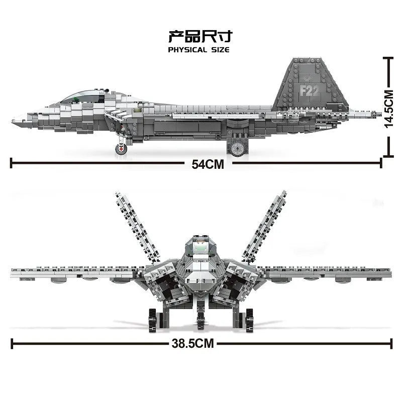 Building Blocks Military MOC F14D US Army Fighter Jet Aircraft Bricks Toys Construction Set Toys - 5