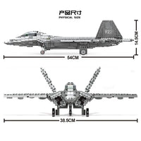 Thumbnail for Building Blocks Military MOC F14D US Army Fighter Jet Aircraft Bricks Toys - 5