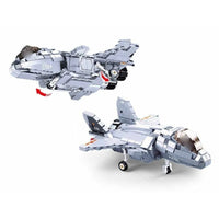 Thumbnail for Building Blocks Military MOC J-20 Stealth Fighter Aircraft Bricks Kids Toy Construction Set Toys - 5