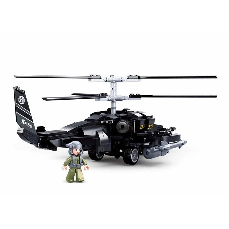 Building Blocks Military MOC KA50 Armed Helicopter Gunship Bricks Toy - 3