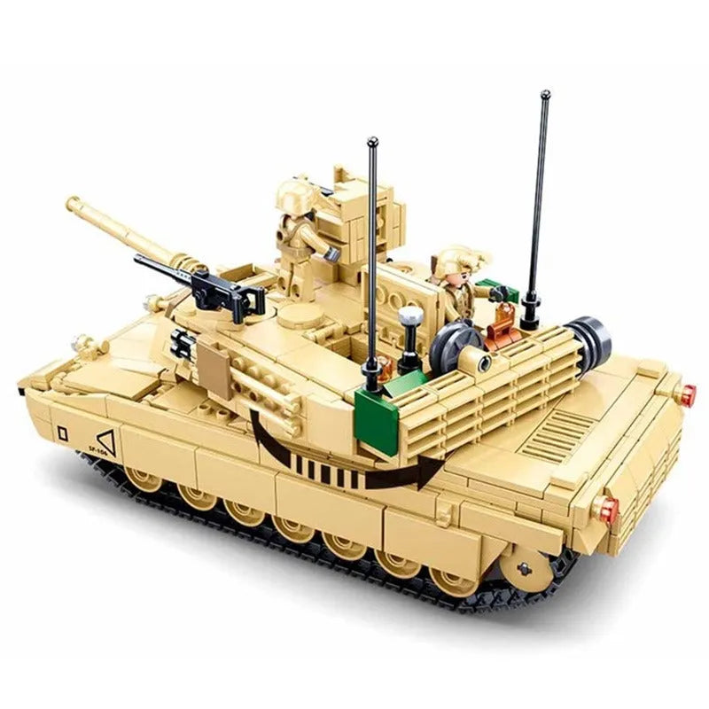 Building Blocks Military MOC M1A2 Chariot V2 Main Battle Tank Bricks Toys - 8