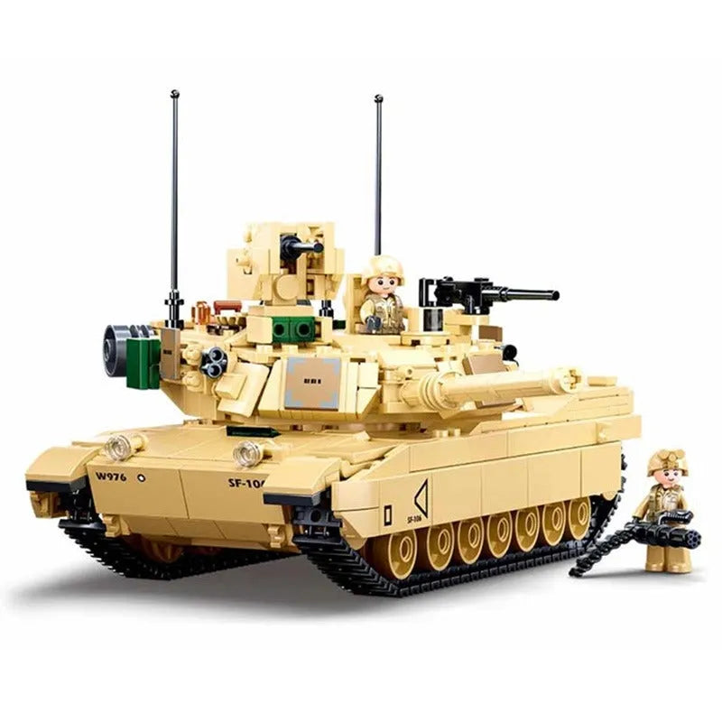 Building Blocks Military MOC M1A2 Chariot V2 Main Battle Tank Bricks Toys - 7
