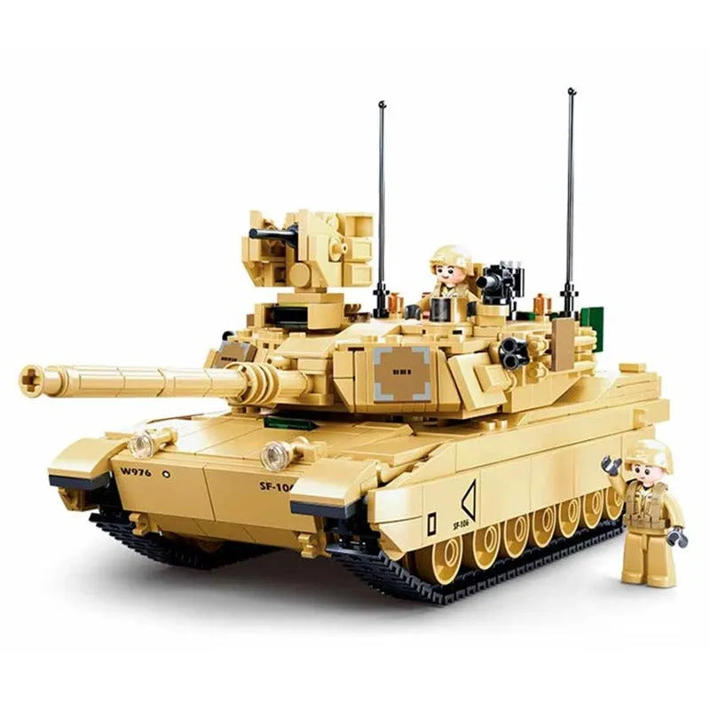 Building Blocks Military MOC M1A2 Chariot V2 Main Battle Tank Bricks Toys Construction Set Toys - 1
