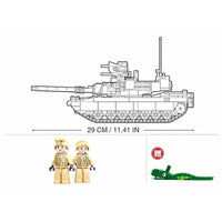 Thumbnail for Building Blocks Military MOC M1A2 Chariot V2 Main Battle Tank Bricks Toys - 5