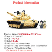 Thumbnail for Building Blocks Military MOC MBT T72 Main Battle Tank Bricks Toys Construction Set Toys - 4