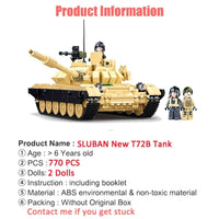 Thumbnail for Building Blocks Military MOC MBT T72 Main Battle Tank Bricks Toys - 4