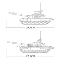 Thumbnail for Building Blocks Military MOC MBT T72 Main Battle Tank Bricks Toys - 6