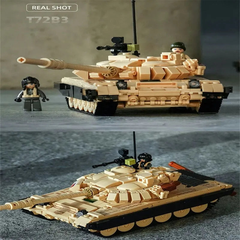 Building Blocks Military MOC MBT T72 Main Battle Tank Bricks Toys - 7