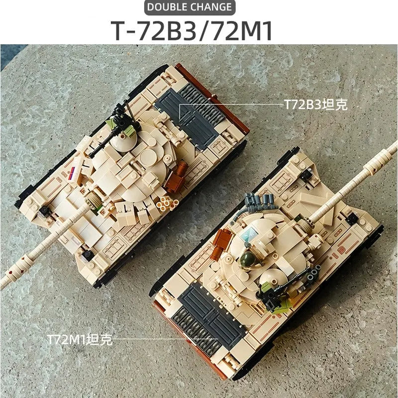 Building Blocks Military MOC MBT T72 Main Battle Tank Bricks Toys - 5