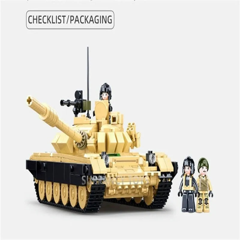 Building Blocks Military MOC MBT T72 Main Battle Tank Bricks Toys Construction Set Toys - 3