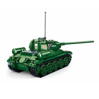 Thumbnail for Building Blocks Military MOC WW2 215 Battle Tank Bricks Toys - 4